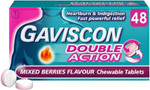 Gaviscon Double Action Tabs Heartburn Indigestion Mixed Berry 48s