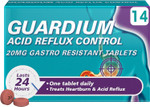 Guardium Esomeprazole Acid Reflux Tablets, 14 Pack - Indigestion & Heartburn Relief, 24-Hour GERD/GORD Protection, Antacids for Digestion & Nausea Guardium Esomeprazole Acid Reflux Tablets, 14 Pack - Indigestion & Heartburn Relief, 24-Hour GERD/GORD Protection, Antacids for Digestion & Nausea