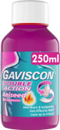 Gaviscon Double Action Aniseed Liquid 250ml - Fast Heartburn & Indigestion Relief, Convenient Sachets, Antacids for Effective Digestion, Acid Reflux Relief, Pregnancy Safe Gaviscon Double Action Aniseed Liquid 250ml - Fast Heartburn & Indigestion Relief, Convenient Sachets, Antacids for Effective Digestion, Acid Reflux Relief, Pregnancy Safe