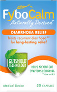 Fybocalm Diarrhoea relief, 30 capsules, Naturally derived, Diarrhoea relief for adults, long-lasting relief, for IBS-related constipation, Clinically proven, Gluten free, Lactose free Fybocalm Diarrhoea relief, 30 capsules, Naturally derived, Diarrhoea relief for adults, long-lasting relief, for IBS-related constipation, Clinically proven, Gluten free, Lactose free