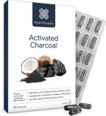 Healthspan Activated Charcoal (90 Capsules) | Contributes to Reduced Flatulence After Eating | 334mg Activated Charcoal per Capsule | Natural Source from Coconut Shells | Vegan Healthspan Activated Charcoal (90 Capsules) | Contributes to Reduced Flatulence After Eating | 334mg Activated Charcoal per Capsule | Natural Source from Coconut Shells | Vegan
