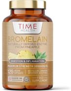 Bromelain Capsules - High Strength 3000 GDU - Highly Dosed 500mg per Capsule - Naturally Derived from Pineapple - UK Made - Zero Additives - Vegan - Pullulan (120 Count (Pack of 1)) Bromelain Capsules - High Strength 3000 GDU - Highly Dosed 500mg per Capsule - Naturally Derived from Pineapple - UK Made - Zero Additives - Vegan - Pullulan (120 Count (Pack of 1))