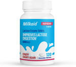 3 x 120 Milkaid Tablets - Milkaid Lactase Enzyme Chewable Tablets for Lactose Intolerance Relief | Prevents Gas, Bloating & Diarrhoea | Fast Acting Dairy Digestive Supplement (3 Pack of 120s) 3 x 120 Milkaid Tablets - Milkaid Lactase Enzyme Chewable Tablets for Lactose Intolerance Relief | Prevents Gas, Bloating & Diarrhoea | Fast Acting Dairy Digestive Supplement (3 Pack of 120s)