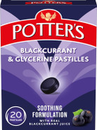 Potter's Blackcurrant & Glycerine Pastilles, 20 Pastilles