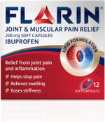 Flarin Joint & Muscular Pain Relief, 200 mg Soft Capsules, Muscle, Rheumatic, Joint and Back Pain Relief, Lipid Ibuprofen, Unique Lipid Formulation, Painkillers, 12 Soft Capsules Flarin Joint & Muscular Pain Relief, 200 mg Soft Capsules, Muscle, Rheumatic, Joint and Back Pain Relief, Lipid Ibuprofen, Unique Lipid Formulation, Painkillers, 12 Soft Capsules