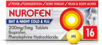 Nurofen Day & Night Cold & Flu Relief 200mg/5mg Tablets Ibuprofen, Pack Of 16