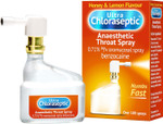 Children's Chloraseptic Anaesthetic Sore Throat Spray, Blackcurrant Flavour, Fast Acting Relief for Sore Throat Pain, 15 ml Children's Chloraseptic Anaesthetic Sore Throat Spray, Blackcurrant Flavour, Fast Acting Relief for Sore Throat Pain, 15 ml
