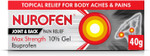 Nurofen Ibuprofen 10% Gel 40g - Maximum Strength Pain Relief For Achilles Tendonitis, Muscles, Back - Anti-Inflammatory Treatment For Bones And Joint Discomfort