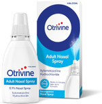 Otrivine Nasal Spray Adult 0.1% Decongestant for Blocked Nose Relief in Cold and Flu, 10 ml Otrivine Nasal Spray Adult 0.1% Decongestant for Blocked Nose Relief in Cold and Flu, 10 ml
