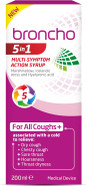 Bronchostop 5in1 Cough Multi-Symptom Action Syrup 200ml (Pack of 2)