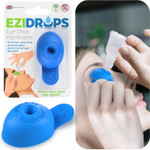 EziDrops Eye Drop Dispenser - Suitable for Wide/Flat Head Bottles Only - No More Involuntary Blinking and Fluids Wastage! - Reusable Easy Eye Drop Applicator from Young Children to Elderly (Blue) EziDrops Eye Drop Dispenser - Suitable for Wide/Flat Head Bottles Only - No More Involuntary Blinking and Fluids Wastage! - Reusable Easy Eye Drop Applicator from Young Children to Elderly (Blue)