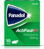 Panadol ActiFast Painkillers, 500mg Paracetamol Tablets, Pain Relief for Headaches, Migraine, Backache, Period Pain and Toothache, Pack of 10 Panadol ActiFast Painkillers, 500mg Paracetamol Tablets, Pain Relief for Headaches, Migraine, Backache, Period Pain and Toothache, Pack of 10