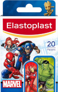 Elastoplast Marvel Plasters, Assorted Sizes (20 Pieces), Coloured First Aid Plasters for Children, Kids' Everyday Wound Care with Marvel Superhero Designs, Easy Removal and Skin-Friendly