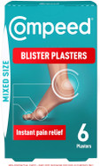 Compeed Blister Plasters Mixed Size 6 Pack - Hydrocolloid Foot Treatment - Heal Fast