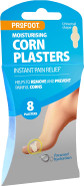 Profoot Moisturising Corn Plasters - Instant Pain Relief - Helps to Remove and Prevent Painful Corns - 8 Hydrocolloid Plasters
