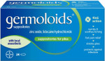 Germoloids Haemorrhoid Treatment & Piles Treatment Suppositories, Triple Action with Anaesthetic to Numb the Pain & Itch, 55 g, 24 Count (Pack of 1) Germoloids Haemorrhoid Treatment & Piles Treatment Suppositories, Triple Action with Anaesthetic to Numb the Pain & Itch, 55 g, 24 Count (Pack of 1)