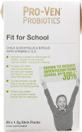 Pro-Ven Probiotics for Children (3-16) Fit for School Immune Health 12.5 Billion CFU Friendly Bacteria, Vitamin C & Vitamin D Supplement 14 Powder Sachets