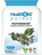 Heath4All Motherwort 400mg, 60 Capsules 2 Months Supply, Anxiety, Stress and Heart Health Supplement, Purest Vegan Herbal Capsules (not Tablets nor Tincture), Nervine Tonic | Made in UK Heath4All Motherwort 400mg, 60 Capsules 2 Months Supply, Anxiety, Stress and Heart Health Supplement, Purest Vegan Herbal Capsules (not Tablets nor Tincture), Nervine Tonic | Made in UK