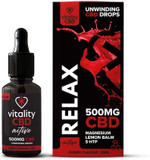 Vitality CBD Active Relax Drops with Lemon Balm, Magnesium, Griffonia Simplicifolia, 500mg of CBD, Cherry Flavour, 30 ml, NO THC Vitality CBD Active Relax Drops with Lemon Balm, Magnesium, Griffonia Simplicifolia, 500mg of CBD, Cherry Flavour, 30 ml, NO THC