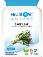 Health4All Sage Leaf 2500mg 240 Capsules 8 Months Supply, Purest Sage Water Extract for Menopause Support, High Strength Menopause Supplement One-a-Day Capsules (not Tablets) | Made in UK Health4All Sage Leaf 2500mg 240 Capsules 8 Months Supply, Purest Sage Water Extract for Menopause Support, High Strength Menopause Supplement One-a-Day Capsules (not Tablets) | Made in UK