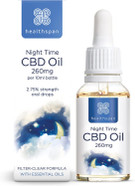 Healthspan 260mg Night Time CBD Oil Drops | with Chamomile, Hops, Lavender and Lemon Balm | Vegan Healthspan 260mg Night Time CBD Oil Drops | with Chamomile, Hops, Lavender and Lemon Balm | Vegan