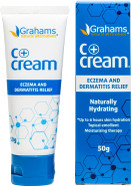 Grahams Natural C+ Eczema Cream - Clinically Proven Eczema Cream for Dry Skin, Inflammation, Dermatitis & Itchy Skin Relief for Adults - with Manuka Honey | Hypoallergenic & Steroid-Free (50g) Grahams Natural C+ Eczema Cream - Clinically Proven Eczema Cream for Dry Skin, Inflammation, Dermatitis & Itchy Skin Relief for Adults - with Manuka Honey | Hypoallergenic & Steroid-Free (50g)