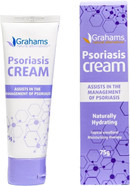 Grahams Natural Moisturising Psoriasis Cream - Clinically Proven Psoriasis Treatment for Scale, Dry Skin & Itchiness on Skin, Face & Scalp - With Calendula, Manuka Honey & Urea | Steroid-Free (75g) Grahams Natural Moisturising Psoriasis Cream - Clinically Proven Psoriasis Treatment for Scale, Dry Skin & Itchiness on Skin, Face & Scalp - With Calendula, Manuka Honey & Urea | Steroid-Free (75g)