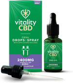 Vitality CBD Drops and Spray in MCT Oil 2400mg of CBD, Natural, 30 ml, NO THC Vitality CBD Drops and Spray in MCT Oil 2400mg of CBD, Natural, 30 ml, NO THC