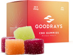 Goodrays - CBD Gummies - High Strength 30 x 25mg Mixed Fruits CBD Edibles - Reduce Stress, Calm Anxiety, Unwind, Improve Sleep