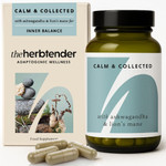 The Herbtender Calm & Collected Stress Relief with Ashwagandha, Lions Mane, Holy Basil & Adaptogens for Sleep Support & Relaxation, Vegan, Organic Calming Supplements, 60 Capsule Pouch The Herbtender Calm & Collected Stress Relief with Ashwagandha, Lions Mane, Holy Basil & Adaptogens for Sleep Support & Relaxation, Vegan, Organic Calming Supplements, 60 Capsule Pouch
