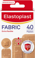 Elastoplast Flexible XL Fabric Plasters (10 x 10 Pieces), Extra Large Wound Pad, Breathable, Large Plaster for Knees and Elbows, Strong Adhesion, Water-Repellent, Tan