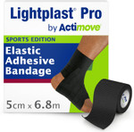 Lightplast Pro by Actimove Sports Edition EAB Tape with Light to Medium Support for Joints, 5 cm x 6.8 m, Black, 1 Roll