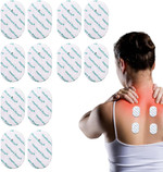 Tens Electrode Pads Oval Shaped Self-Adhesive Electrodes (12 pcs) 2.2mm Stud Connection Compatible with Omron Tens Devices