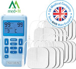 Premier TENS Machine by Med-Fit, Fully Rechargeable Dual Channel Tens and Muscle Stimulator with 30 Pre-Set Programs for TENS Pain Relief, Muscle Strengthening, Massage and Relaxation Premier TENS Machine by Med-Fit, Fully Rechargeable Dual Channel Tens and Muscle Stimulator with 30 Pre-Set Programs for TENS Pain Relief, Muscle Strengthening, Massage and Relaxation