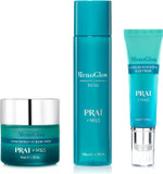PRAI MenoGlow Value Set - Menopause Skincare & Support - Collagen Boosting Crème Gel Moisturiser (50ml), Hot Flush Cool Fix Serum (60ml), Crème Cleanser (120ml), Ultra Rejuvenating Sleep Mask (50ml) PRAI MenoGlow Value Set - Menopause Skincare & Support - Collagen Boosting Crème Gel Moisturiser (50ml), Hot Flush Cool Fix Serum (60ml), Crème Cleanser (120ml), Ultra Rejuvenating Sleep Mask (50ml)