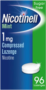 Nicotinell Nicotine Lozenge, Quit Smoking Aid, Sugar Free Mint Flavour, 1 mg, 96 Pieces Nicotinell Nicotine Lozenge, Quit Smoking Aid, Sugar Free Mint Flavour, 1 mg, 96 Pieces