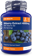 Zipvit Bilberry Extract 4000mg with Vitamin B2, High Strength Bilberry Eye Supplement, Eye Health Supplement for Vision Support, 120 Vegan Tablets, 2 a Day, 2 Month Supply Zipvit Bilberry Extract 4000mg with Vitamin B2, High Strength Bilberry Eye Supplement, Eye Health Supplement for Vision Support, 120 Vegan Tablets, 2 a Day, 2 Month Supply
