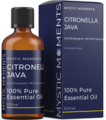 Mystic Moments | Citronella Java Essential Oil 10ml - Pure & Natural Oil for Diffusers, Aromatherapy & Massage Blends Vegan GMO Free Mystic Moments | Citronella Java Essential Oil 10ml - Pure & Natural Oil for Diffusers, Aromatherapy & Massage Blends Vegan GMO Free