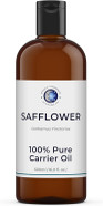 Mystic Moments | Safflower Carrier Oil 125ml - Pure & Natural Oil Perfect For Hair, Face, Nails, Aromatherapy, Massage and Oil Dilution Vegan GMO Free