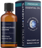 Mystic Moments | Lemongrass Cochin Essential Oil 10ml - Pure & Natural Oil for Diffusers, Aromatherapy & Massage Blends Vegan GMO Free Mystic Moments | Lemongrass Cochin Essential Oil 10ml - Pure & Natural Oil for Diffusers, Aromatherapy & Massage Blends Vegan GMO Free