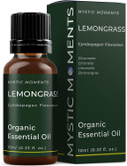 Mystic Moments | Organic Lemongrass Essential Oil 50ml - Pure & Natural Oil for Diffusers, Aromatherapy & Massage Blends Vegan GMO Free