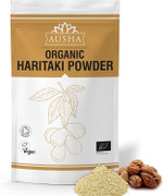 Ausha Organic Haritaki Powder 100g - UK Certified Organic by Soil Association - Gut Health, Constipation Relief, Immunity, Digestion Ausha Organic Haritaki Powder 100g - UK Certified Organic by Soil Association - Gut Health, Constipation Relief, Immunity, Digestion