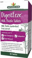 Natures Aid DigestEeze Milk Thistle 60 Tablets  Supports Liver & Digestive Health  High Strength Silymarin  Vegan, Non-GMO, Gluten-Free  Traditional Herbal Remedy for Indigestion Relief