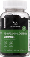 Ved Ashwagandha (KSM-66) Gummies; ASG Chews Mixed Berry Flavour with Mother Culture, Vegan Health Supplement for Men and Women- 60 Chews 30 Days Supply