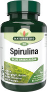 Natures Aid Spirulina 500mg Capsules - Natural Vegan Algae Supplement - Supports Energy, Vitality, Immune Health, Detox & Antioxidant - High Potency, Gluten-Free, Non-GMO - 90 Capsules