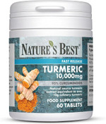 Turmeric Tablets Fast Release 10,000mg (200mg Extract) 95% Curcuminoids | High Strength Turmeric Curcumin | 60 Tablets | Fast Absorption Formula | UK Made | Purest Grade, standardised Extract (60) Turmeric Tablets Fast Release 10,000mg (200mg Extract) 95% Curcuminoids | High Strength Turmeric Curcumin | 60 Tablets | Fast Absorption Formula | UK Made | Purest Grade, standardised Extract (60)