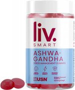 USN Liv.Smart by Usn Ashwagandha Gummies - 60 Delicious Apple Flavoured Stress Management Gummies with Added Vitamin B6 - for Mental Support, Mental Energy and Immunity Support