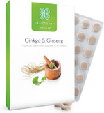Healthspan Ginkgo & Ginseng Cognitive Support | 120 Tablets | Ginkgo Biloba | Panax Ginseng Extracts | Iodine | Vitamin B3 | Vitamin B5 | Vegan Healthspan Ginkgo & Ginseng Cognitive Support | 120 Tablets | Ginkgo Biloba | Panax Ginseng Extracts | Iodine | Vitamin B3 | Vitamin B5 | Vegan
