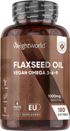 Flaxseed Oil Softgels - 180 Softgels - Cold-Pressed & Vegan Omega 3 6 9 Capsules - Fish Oil Alternative - Linseed Oil, Linoleic & Oleic Acid Flaxseed Oil Softgels - 180 Softgels - Cold-Pressed & Vegan Omega 3 6 9 Capsules - Fish Oil Alternative - Linseed Oil, Linoleic & Oleic Acid
