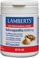 Lamberts Ashwagandha 6000mg Capsules, High Strength Herbal Supplement, 60 Vegetarian Capsules Lamberts Ashwagandha 6000mg Capsules, High Strength Herbal Supplement, 60 Vegetarian Capsules